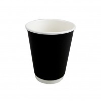 12OZ BLACK DOUBLE WALL HOT CUP
