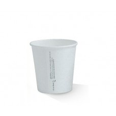 6OZ WHITE SINGLE WALL COMPOSTABLE CUP