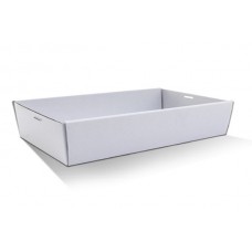 WHITE CATERING TRAY LARGE 80MM