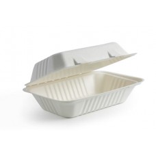 BAGASSE COMPOSTABLE CLAM SNACK BOX